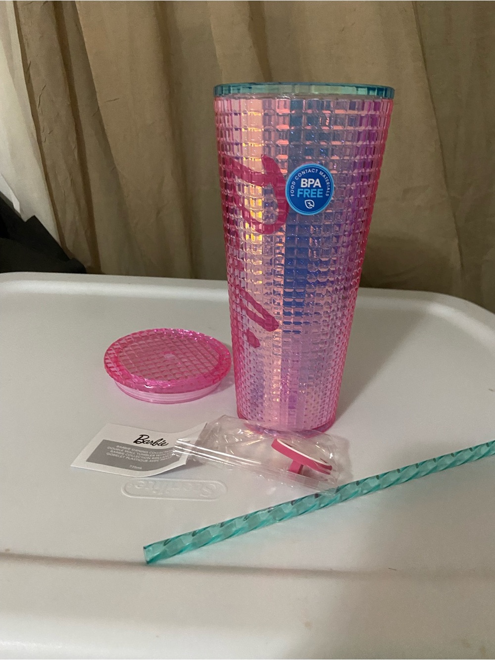 Barbie Shining Collection Double Wall Tumbler With Straw 775 mL